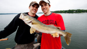 Two happy clients with a great area walleye 