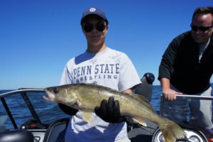 Great walleye caught by one of our clients on a Brainerd Area Lake.