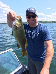 Happy guy with a smallmouth